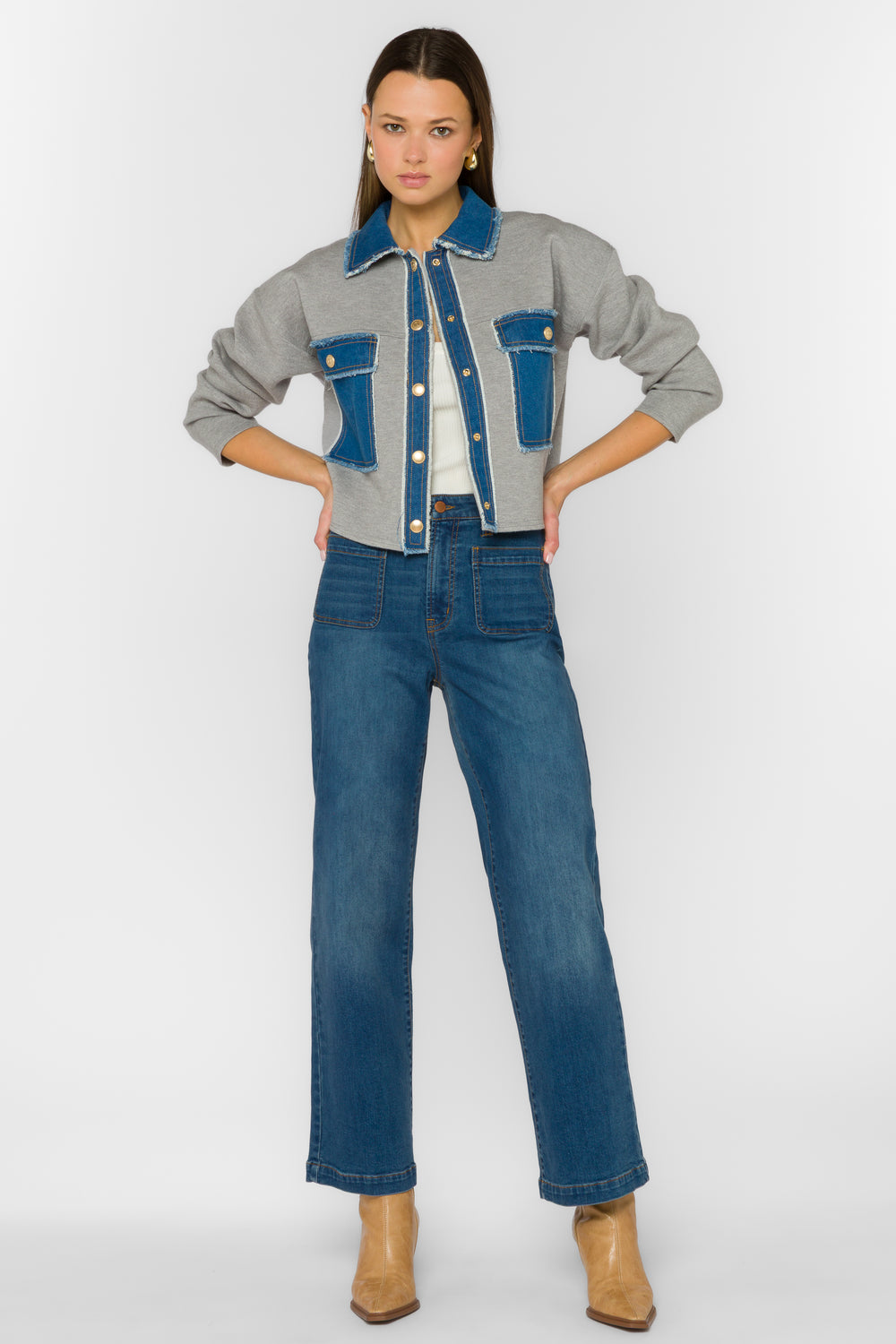 Antonia Grey Jacket - Jackets & Outerwear - Velvet Heart Clothing