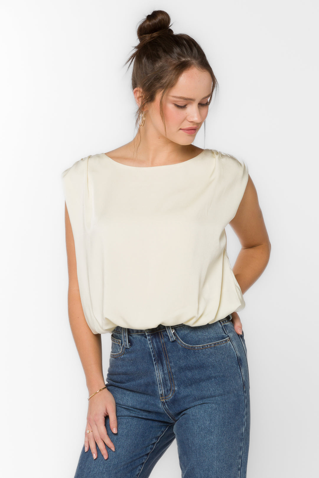 Apollo Ivory Blouse - Tops - Velvet Heart Clothing