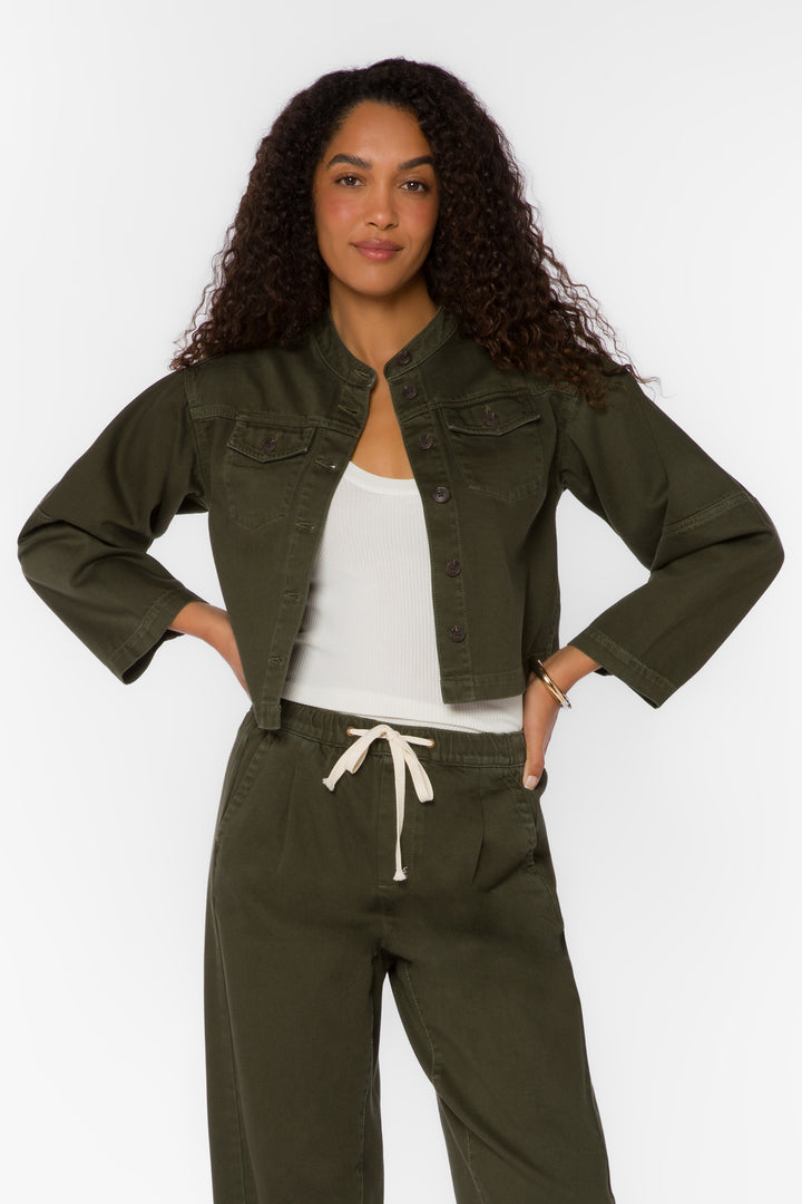 Aracely Ivy Denim Cropped Jacket