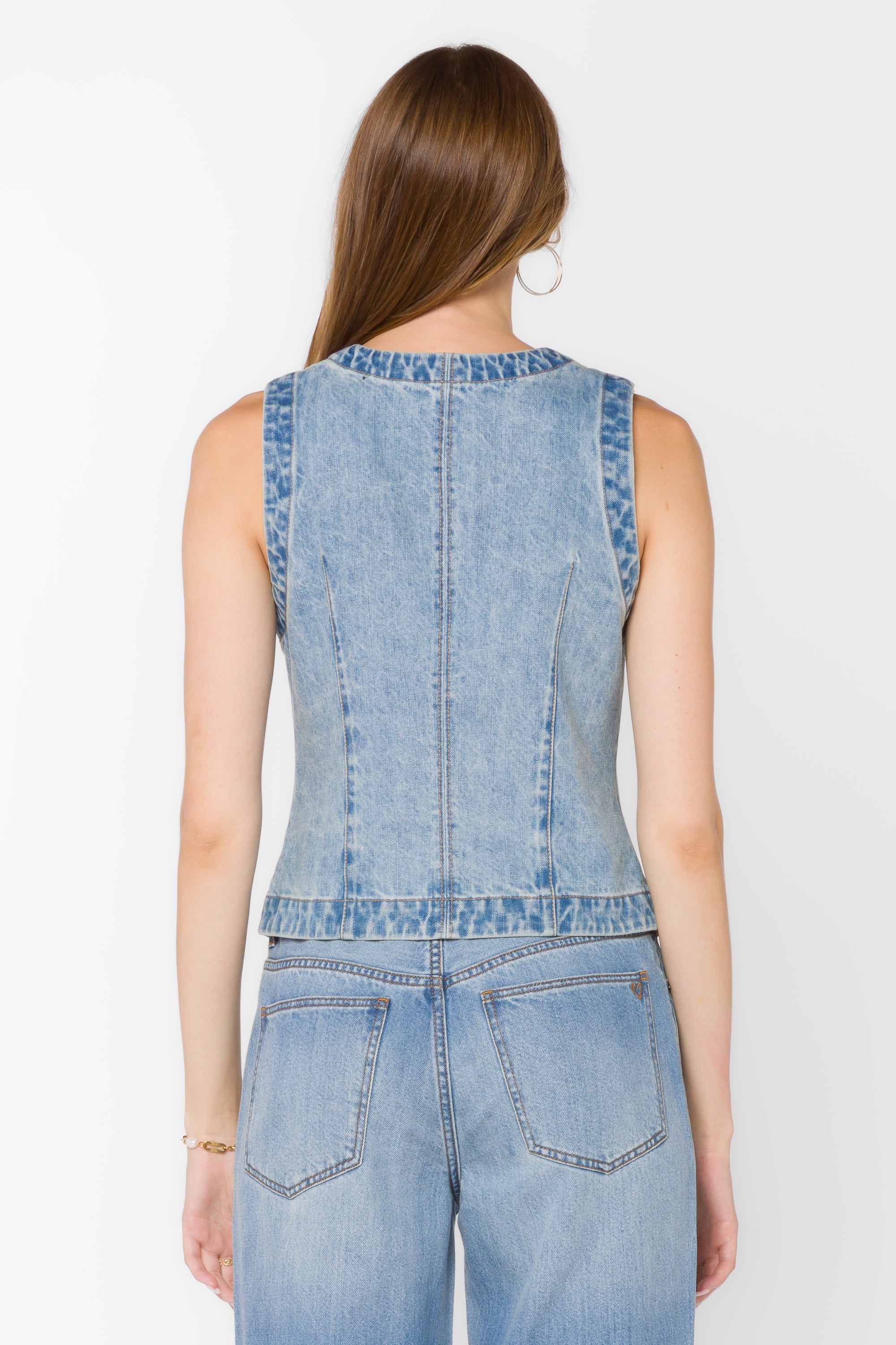 Ardel Blue Vest - Tops - Velvet Heart Clothing