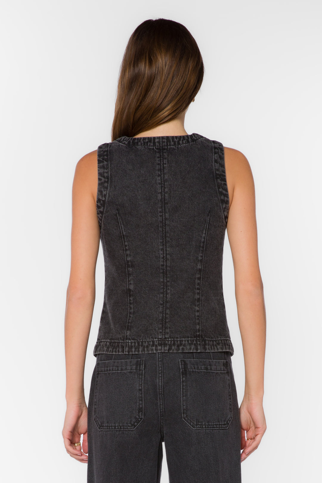 Ardel Faded Black Denim Vest