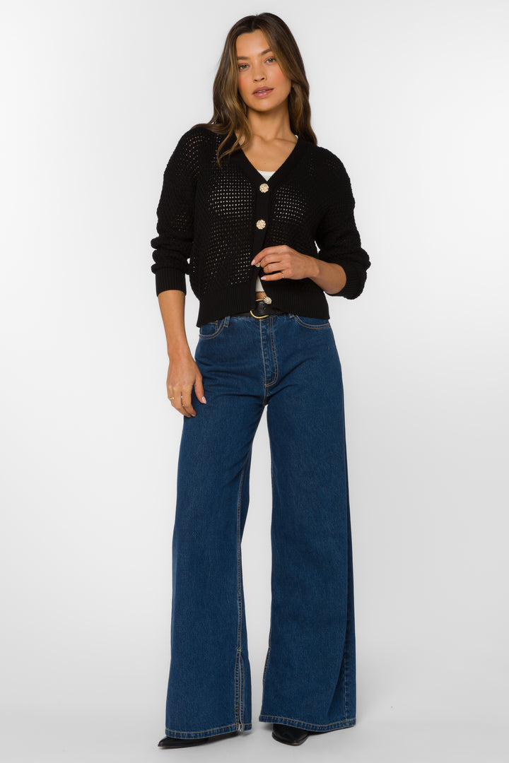 Aris Black Cardigan - Sweaters - Velvet Heart Clothing
