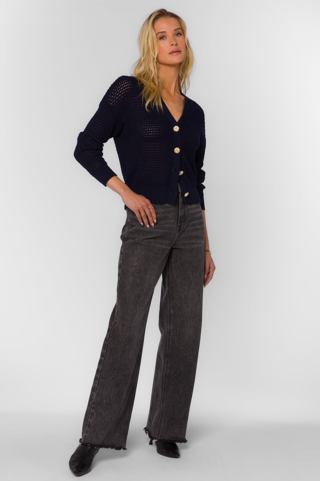 Aris Patriot Blue Cardigan - Sweaters - Velvet Heart Clothing