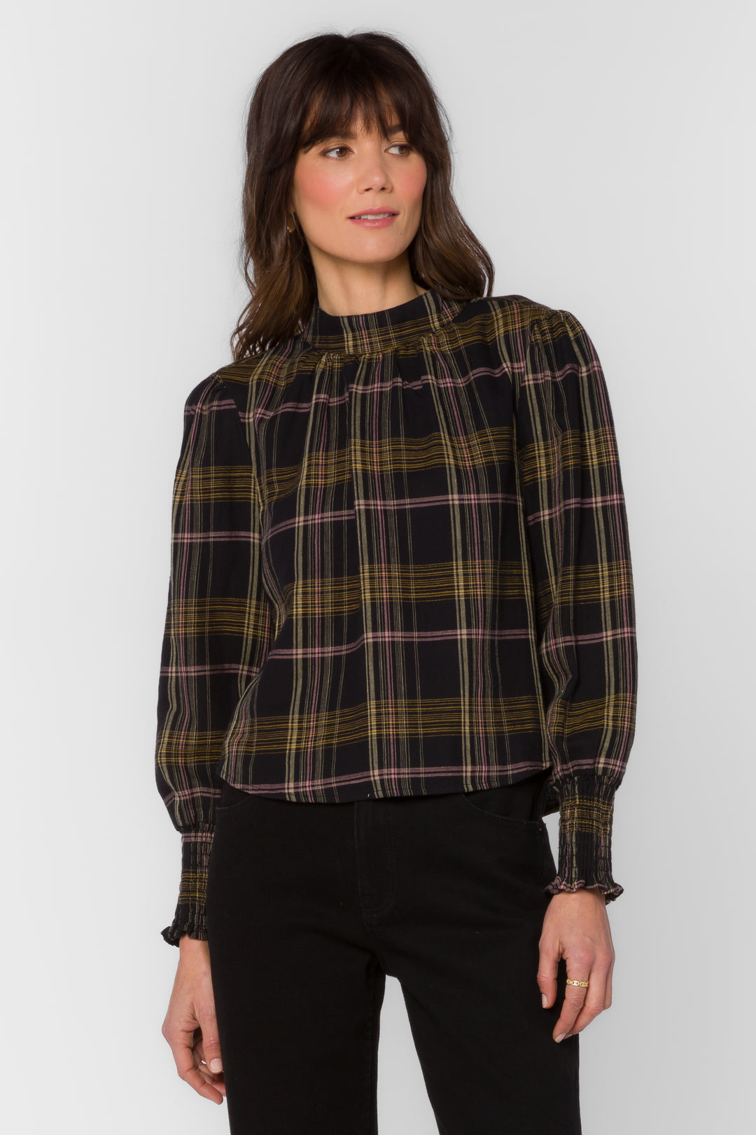 Arlene Multi Plaid Top - Tops - Velvet Heart Clothing