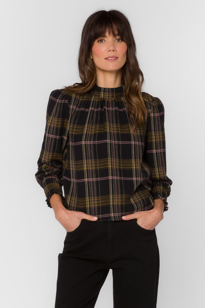 Arlene Multi Plaid Top - Tops - Velvet Heart Clothing