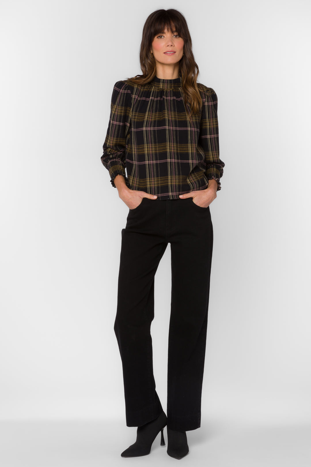 Arlene Multi Plaid Top - Tops - Velvet Heart Clothing