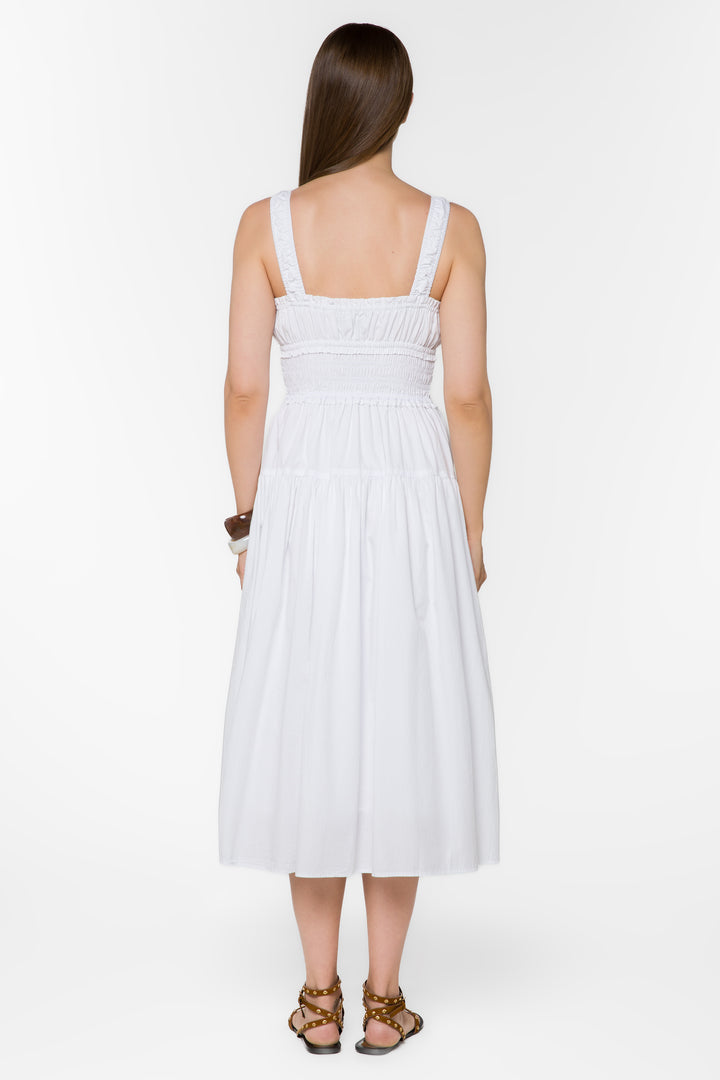 Armine Optic White Dress - Dresses - Velvet Heart Clothing