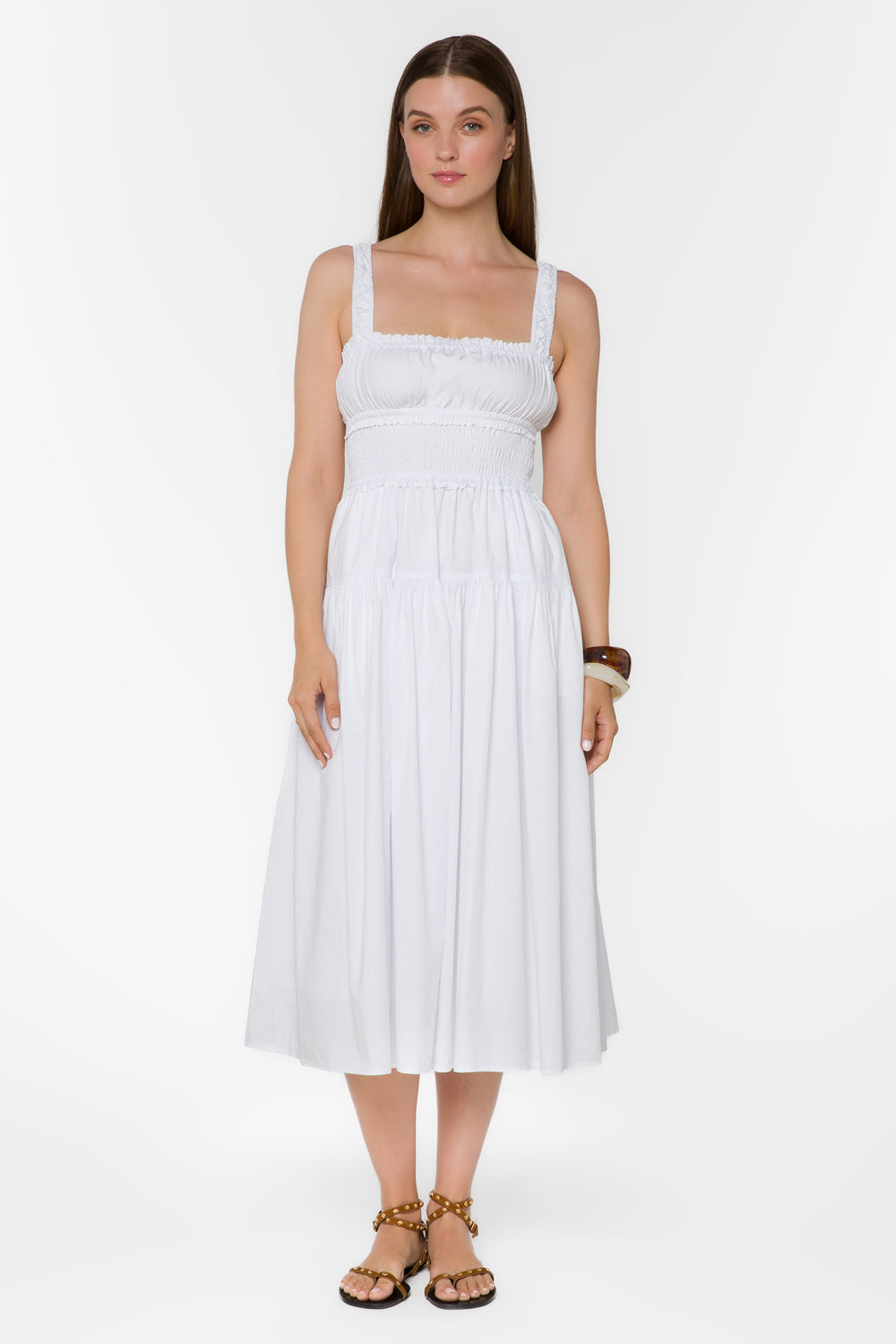 Armine Optic White Dress - Dresses - Velvet Heart Clothing