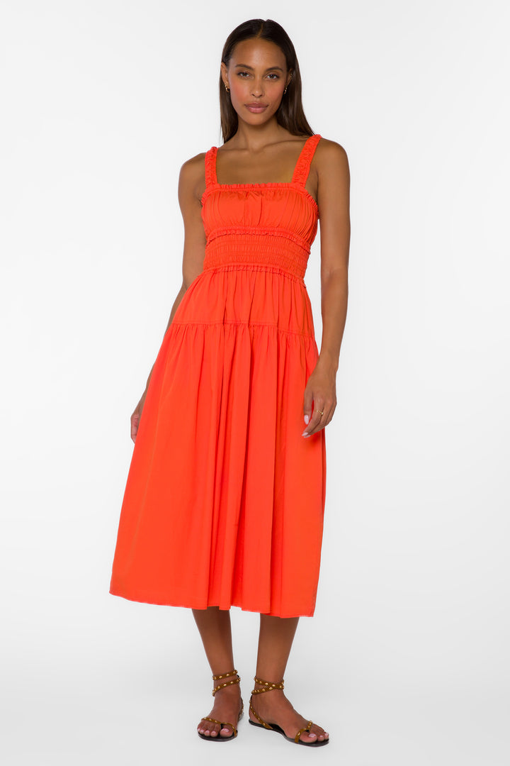 Armine Orange Dress - Dresses - Velvet Heart Clothing