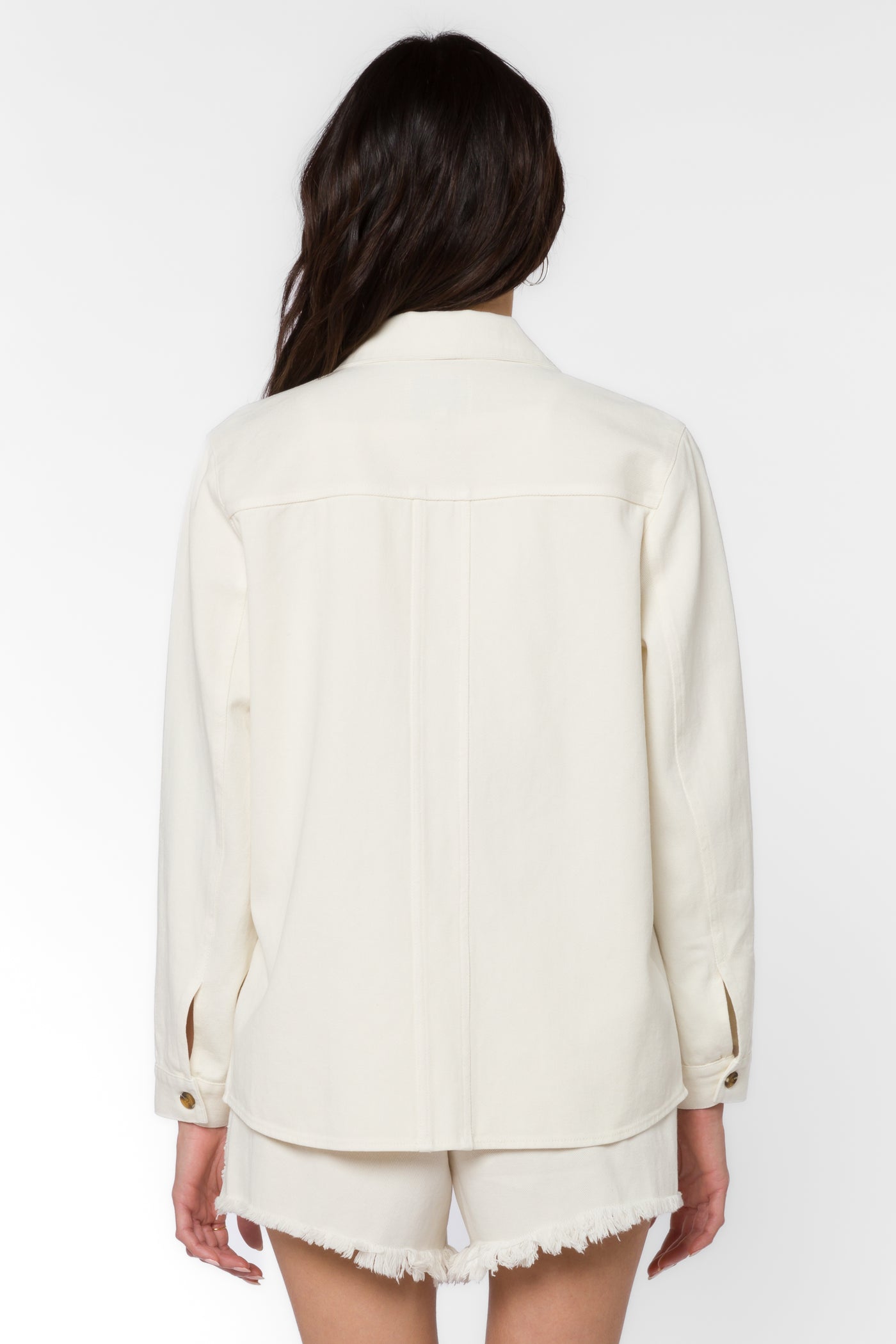 Astrid Ivory Denim Jacket - Jackets & Outerwear - Velvet Heart Clothing
