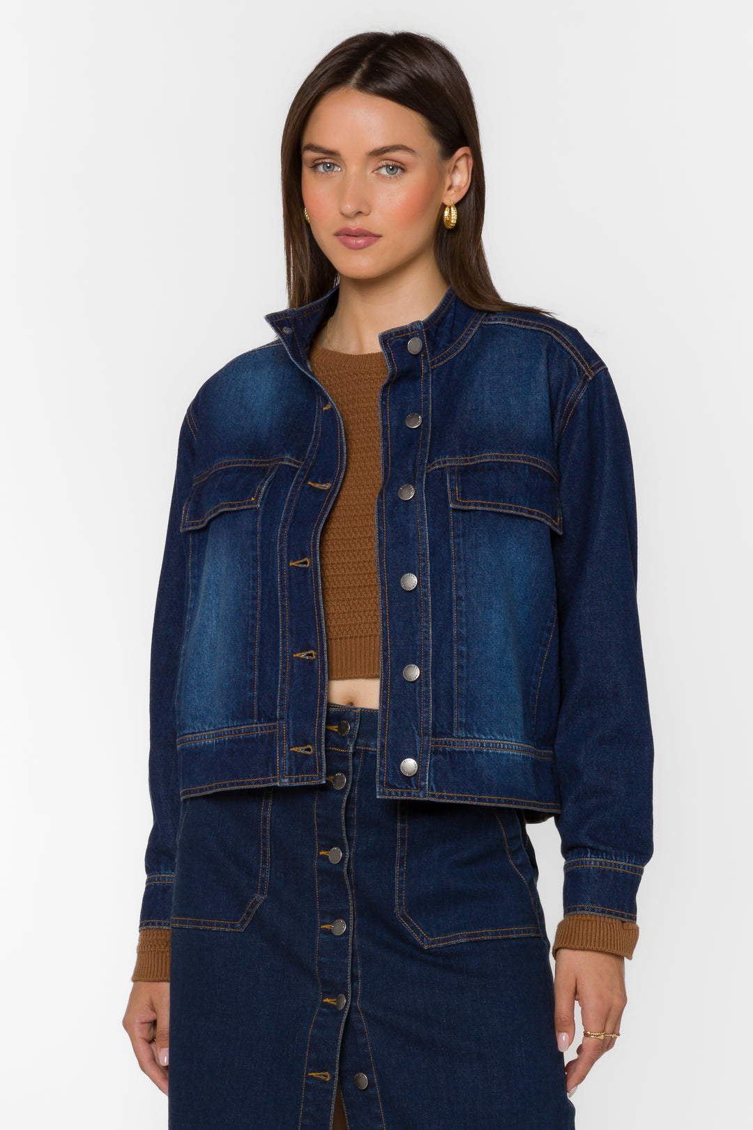 Atler Dark Blue Denim Jacket - Jackets & Outerwear - Velvet Heart Clothing