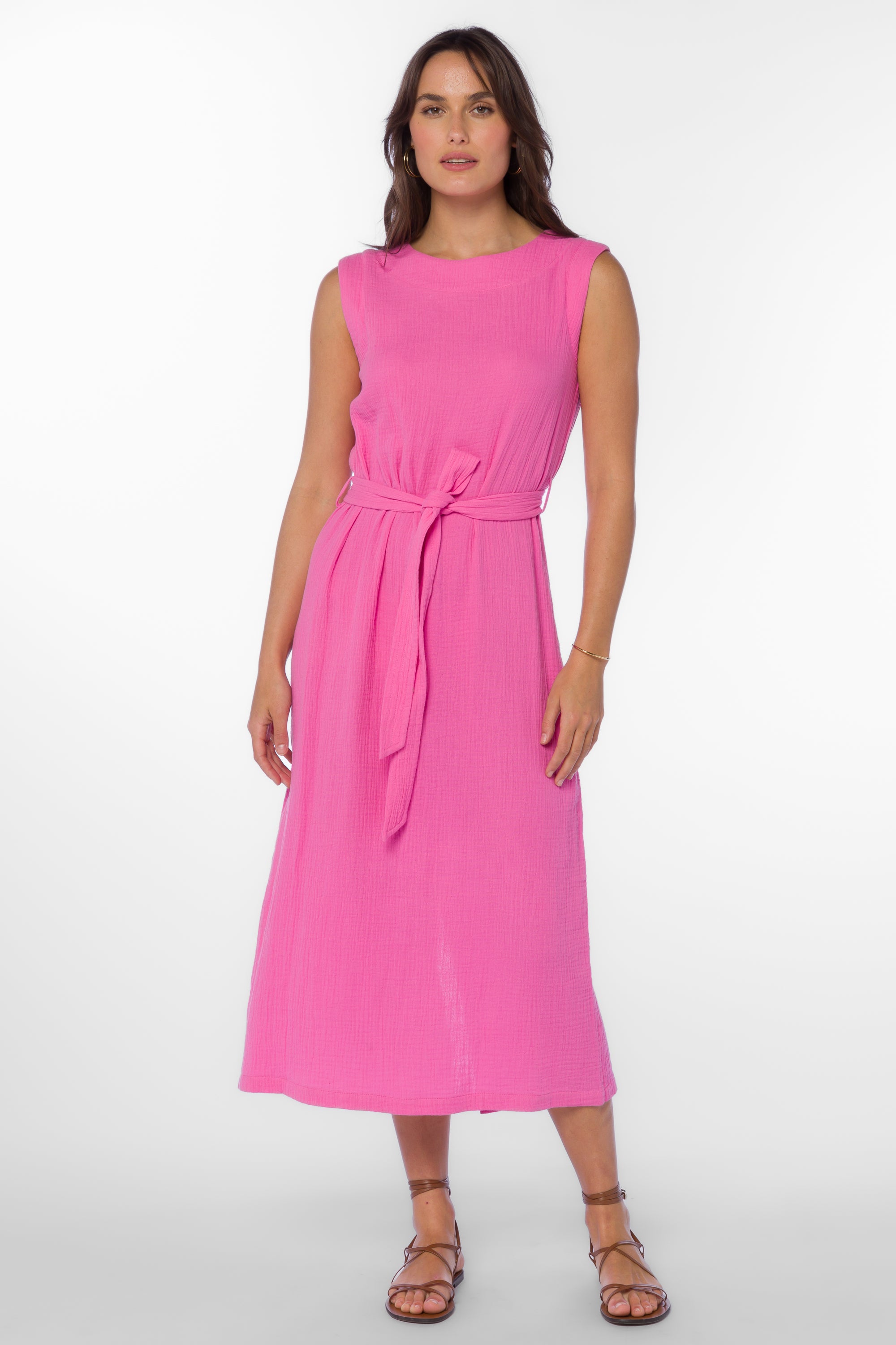Aurelie Bright Pink Dress - Dresses - Velvet Heart Clothing
