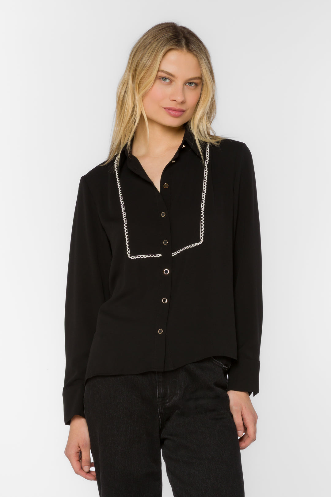 Avianna Black Top - Tops - Velvet Heart Clothing