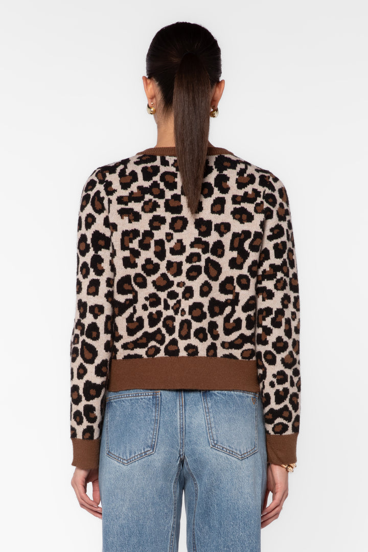 Aylin Brown Leopard Cardigan