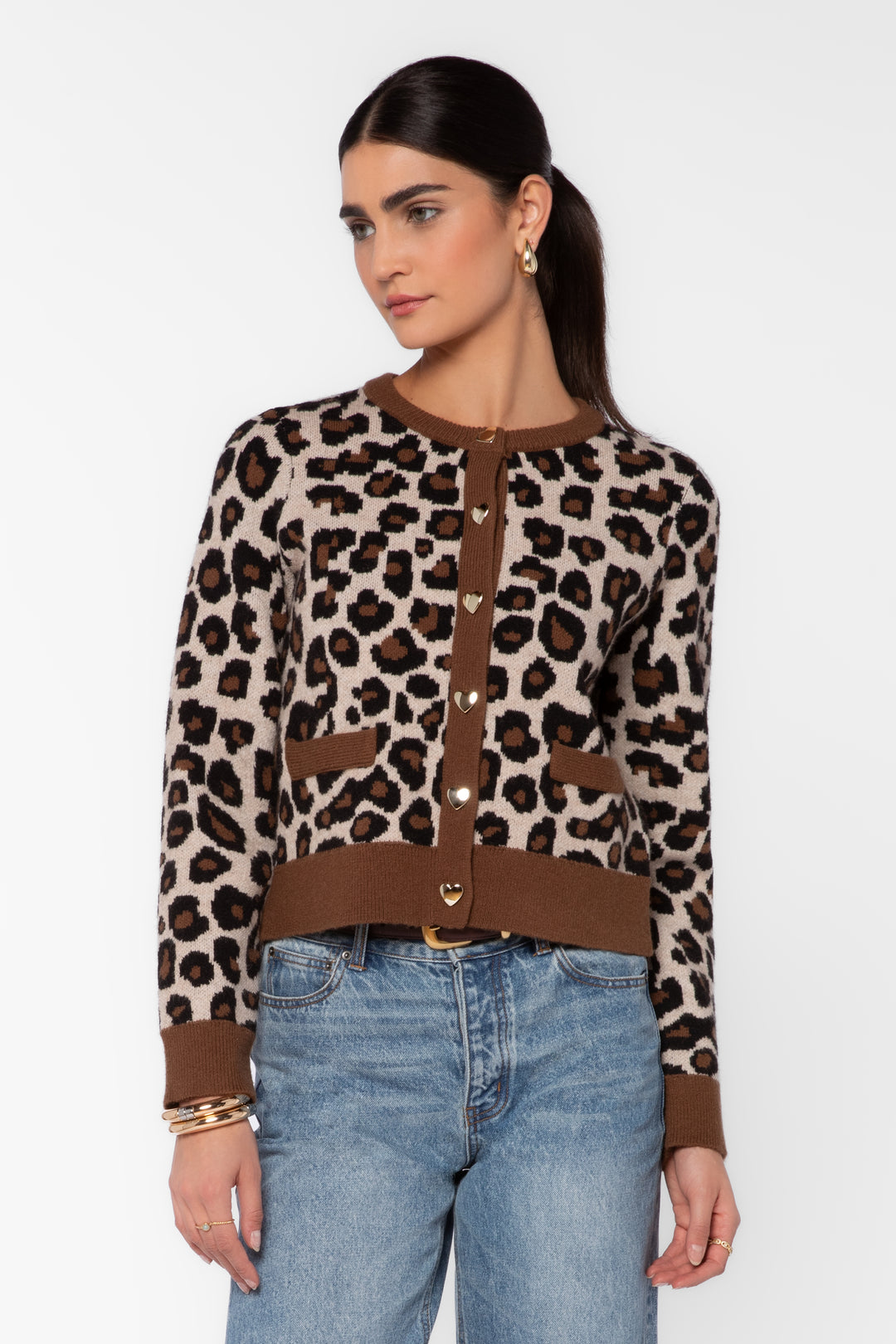 Aylin Brown Leopard Cardigan