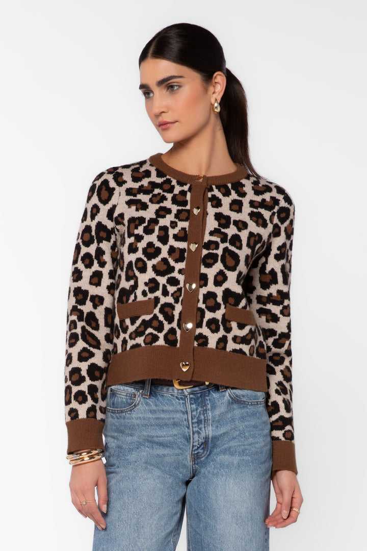 Aylin Brown Leopard Cardigan