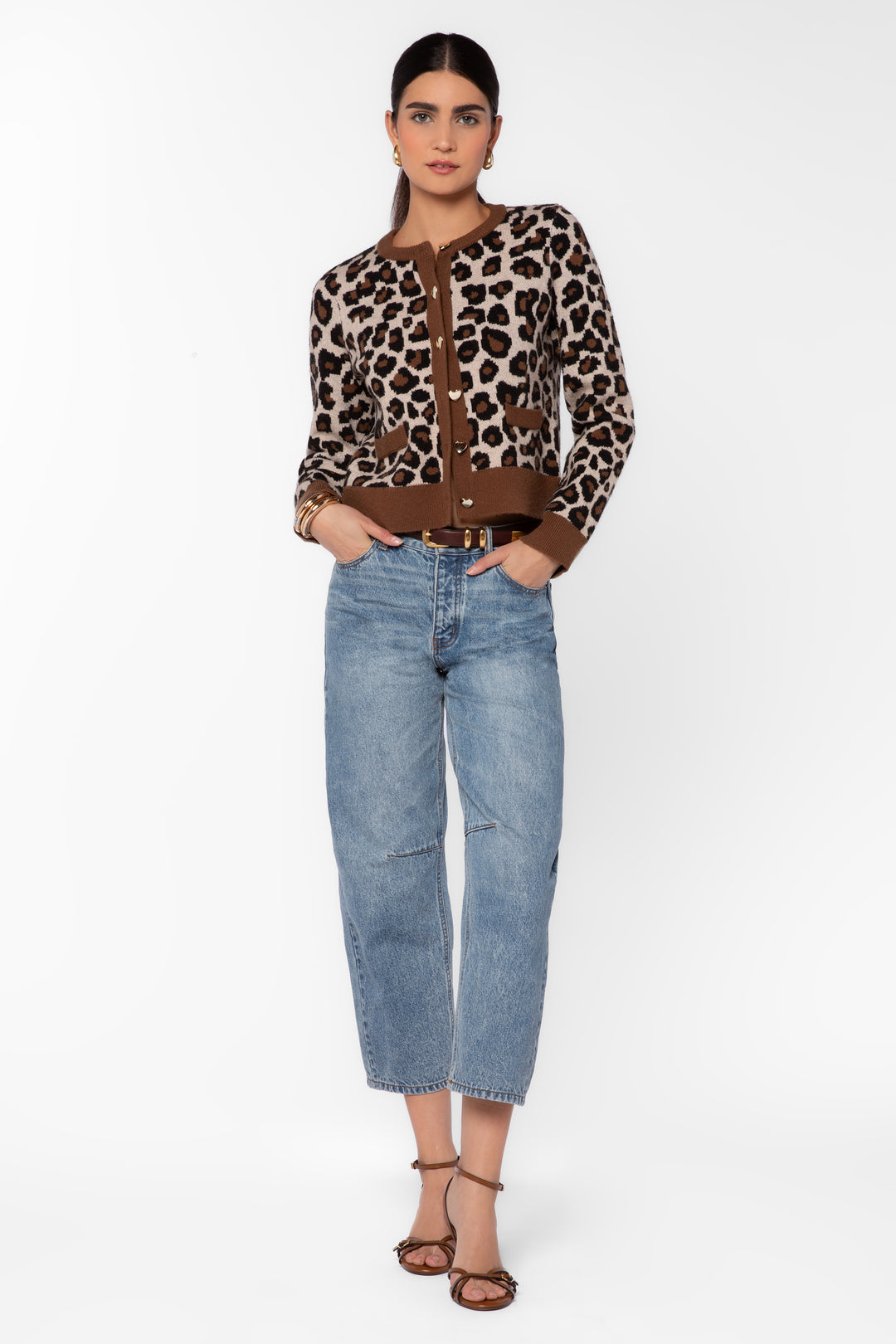 Aylin Brown Leopard Cardigan