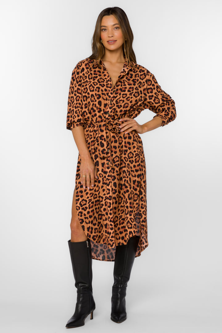 Azula Wild Leopard Dress - Dresses - Velvet Heart Clothing