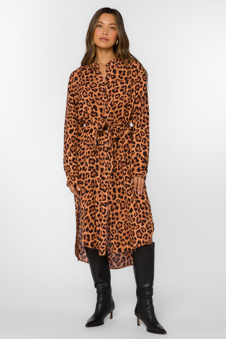 Azula Wild Leopard Dress - Dresses - Velvet Heart Clothing