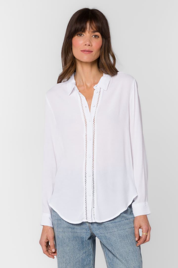 Bally Optic White Shirt - Tops - Velvet Heart Clothing