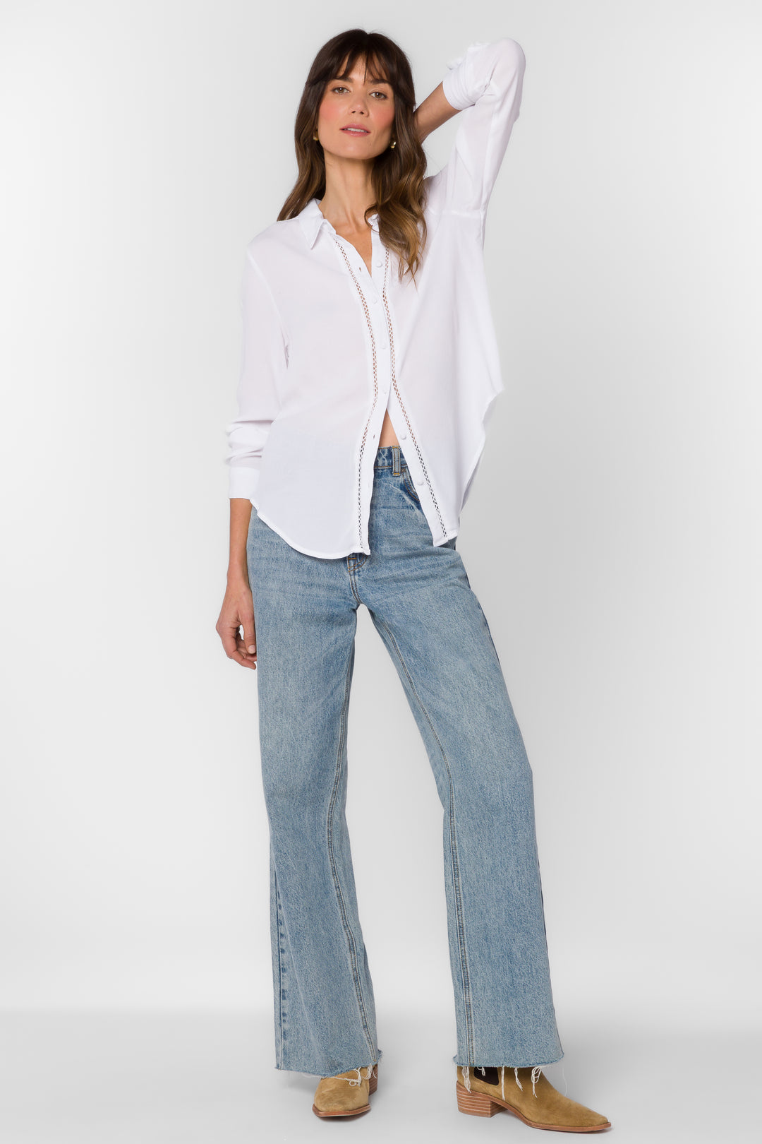 Bally Optic White Shirt - Tops - Velvet Heart Clothing