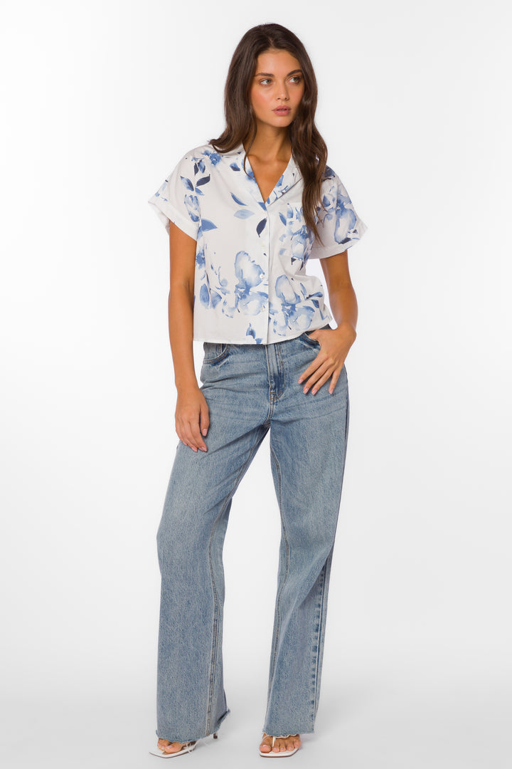 Bane Washed Waterflower Shirt - Tops - Velvet Heart Clothing