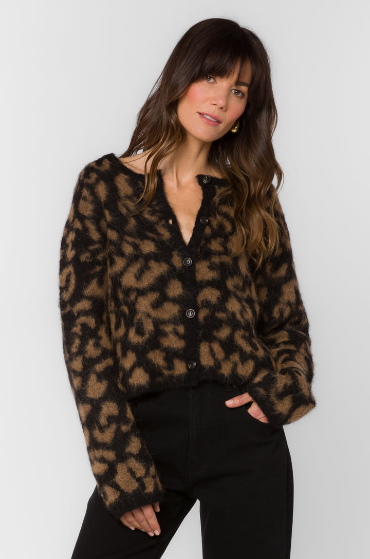 Banksy Cheetah Cardigan - Sweaters - Velvet Heart Clothing