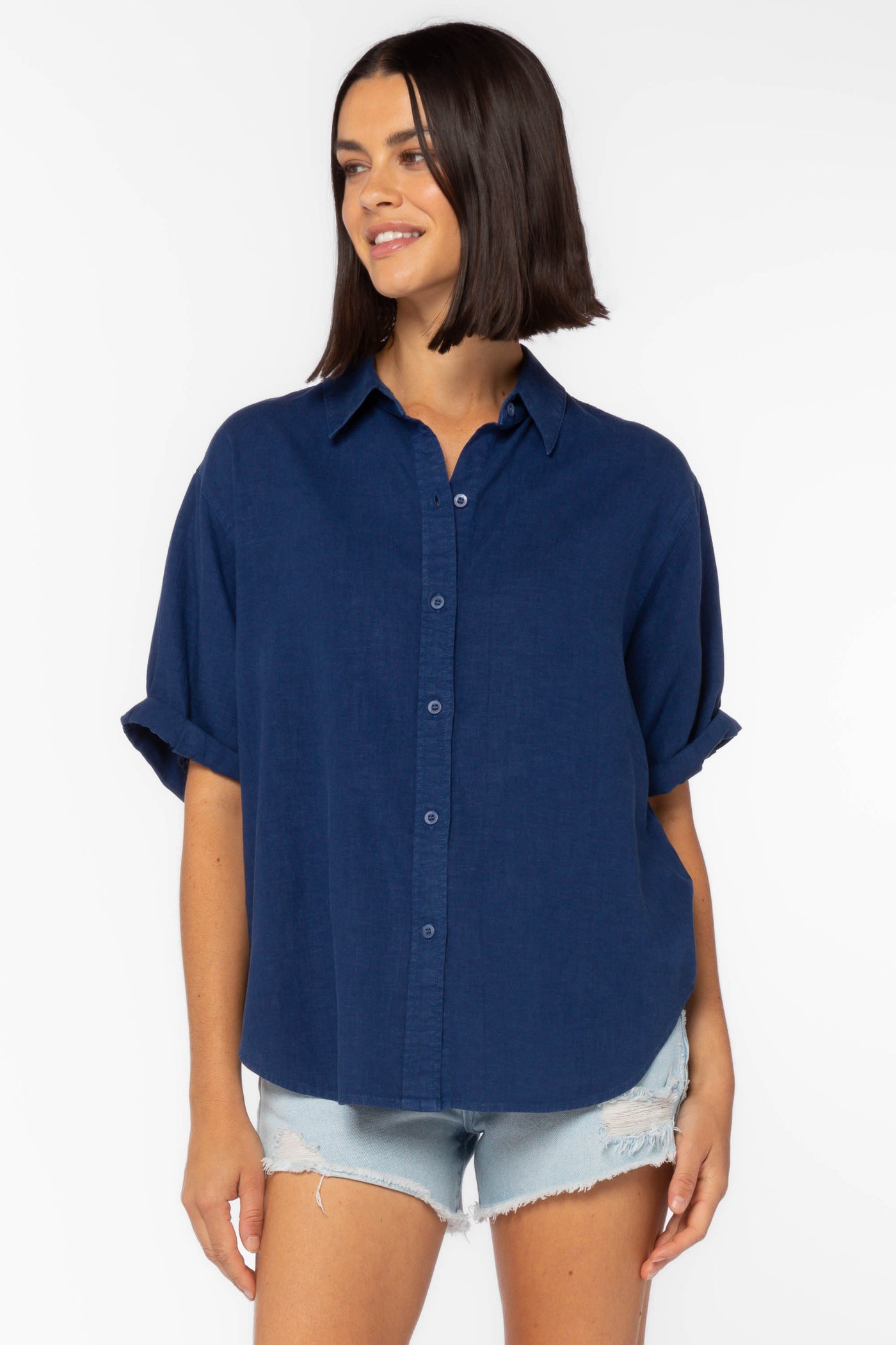 Barley Blue Shirt - Tops - Velvet Heart Clothing