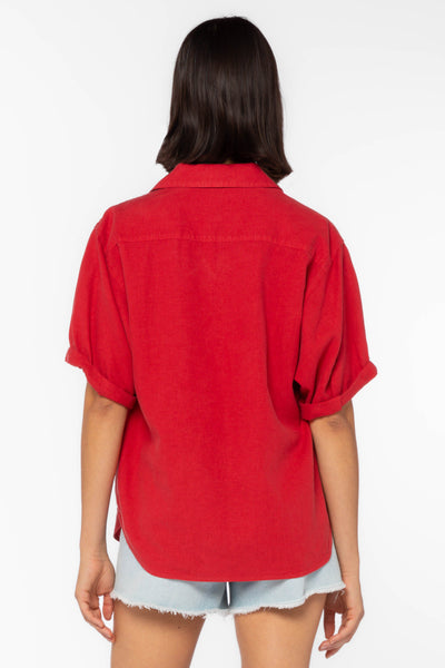Barley Red Shirt - Tops - Velvet Heart Clothing