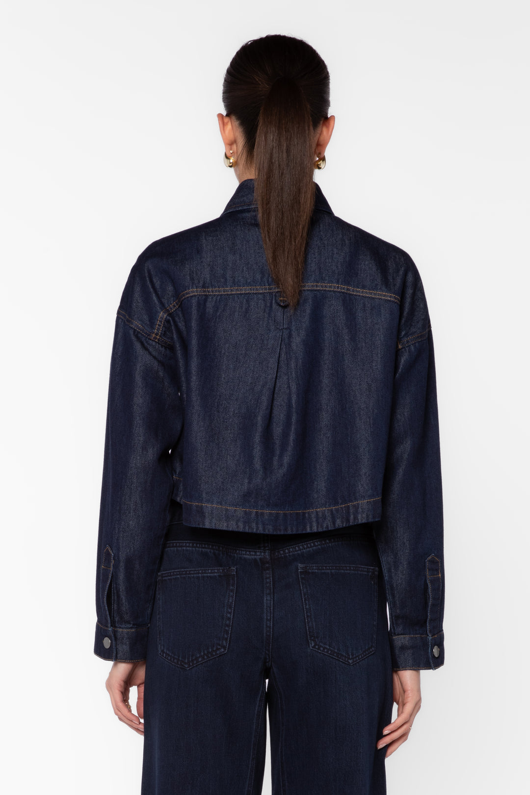Bastille Indigo Cropped Denim Shirt