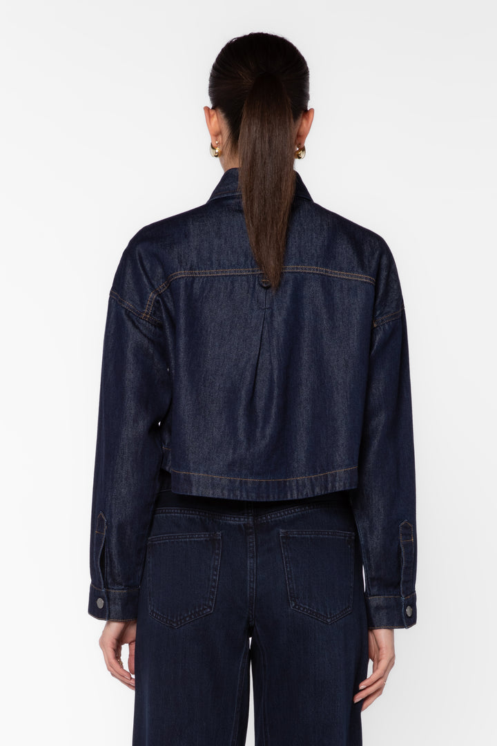 Bastille Indigo Cropped Denim Shirt