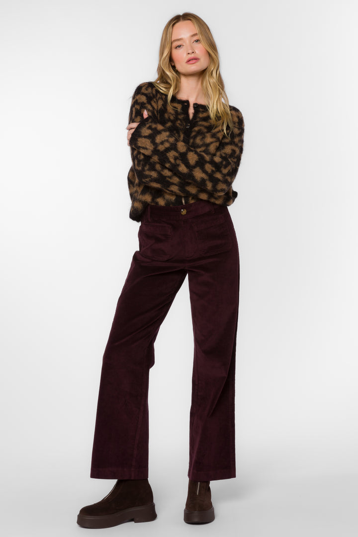 Becker Deep Plum Pants - Bottoms - Velvet Heart Clothing