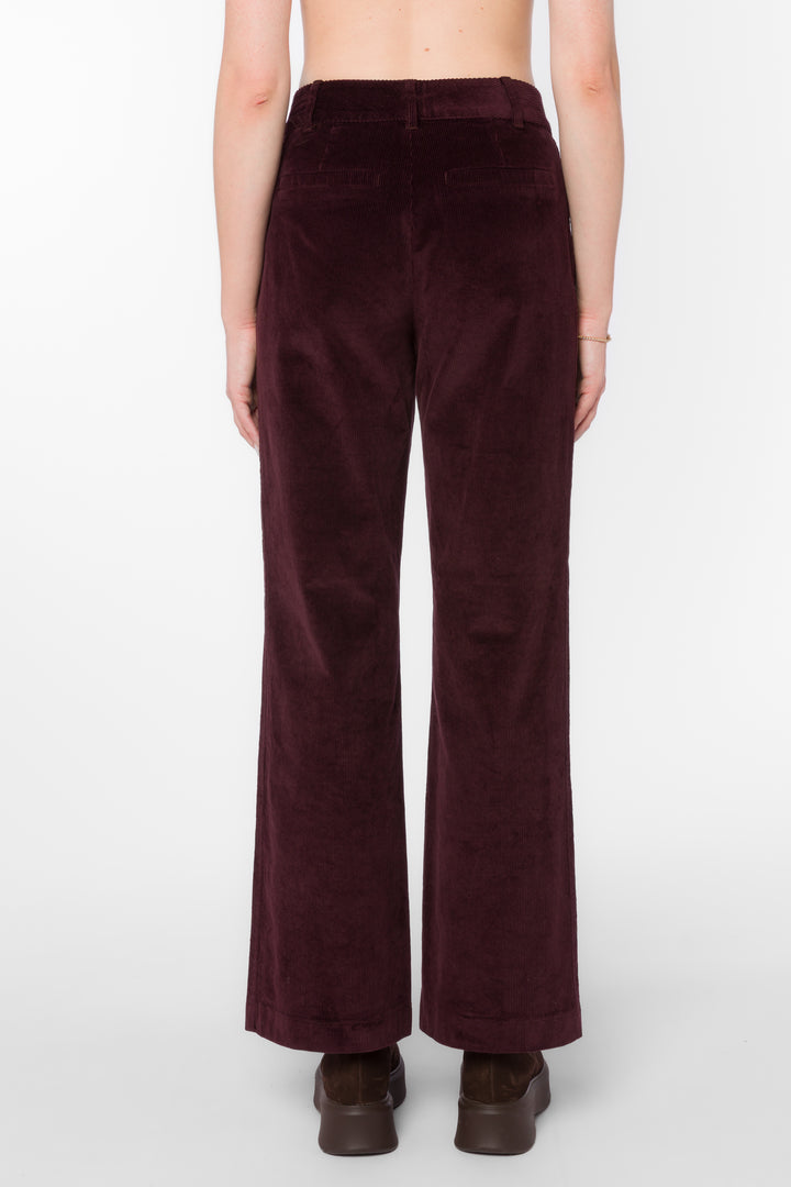 Becker Deep Plum Pants - Bottoms - Velvet Heart Clothing