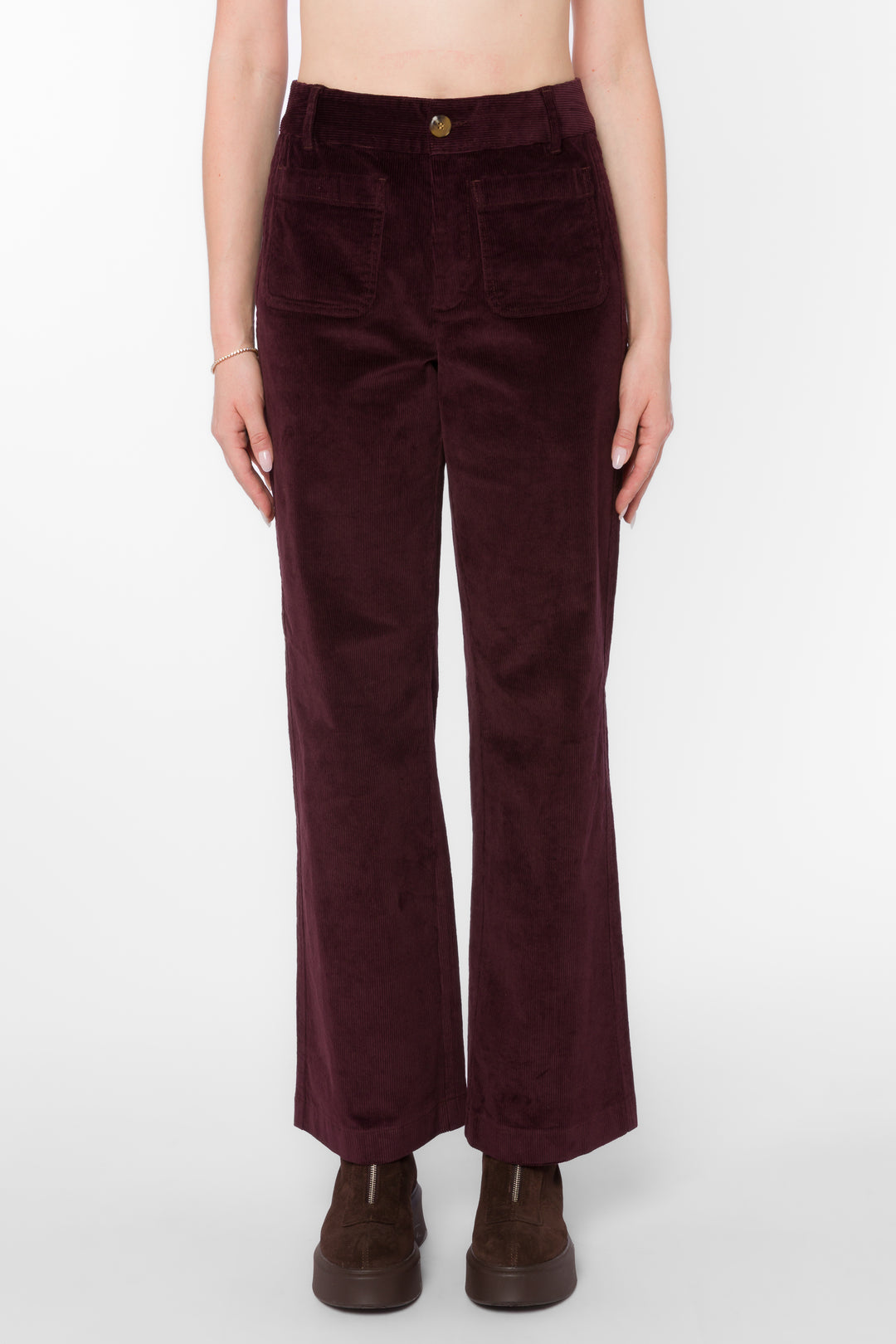 Becker Deep Plum Pants - Bottoms - Velvet Heart Clothing