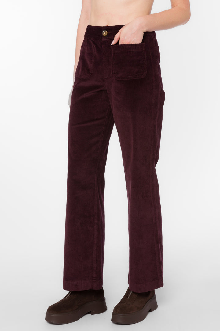 Becker Deep Plum Pants - Bottoms - Velvet Heart Clothing