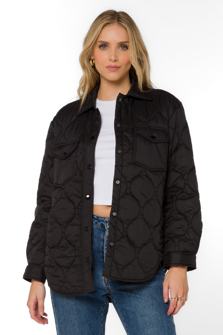 Bella Black Puffer Jacket - Jackets & Outerwear - Velvet Heart Clothing