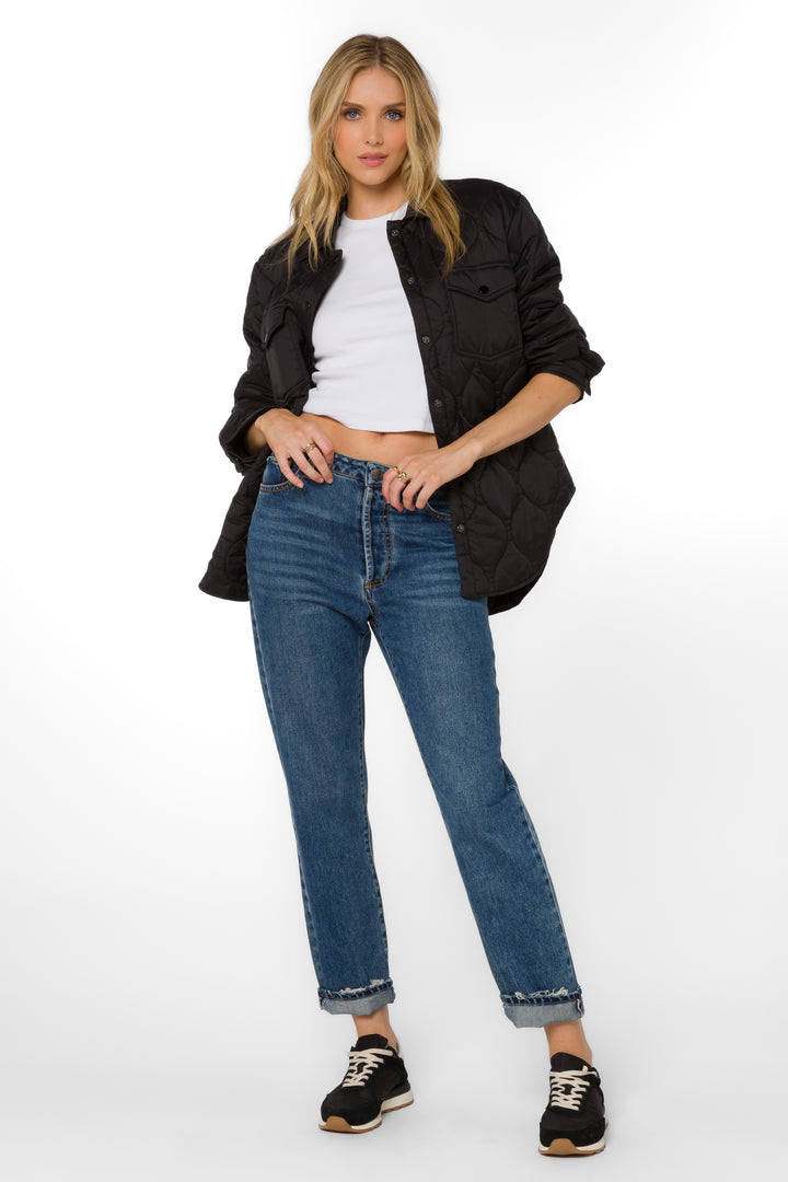 Bella Black Puffer Jacket - Jackets & Outerwear - Velvet Heart Clothing