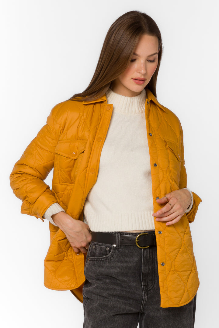 Bella Butterscotch Puffer Jacket - Jackets & Outerwear - Velvet Heart Clothing