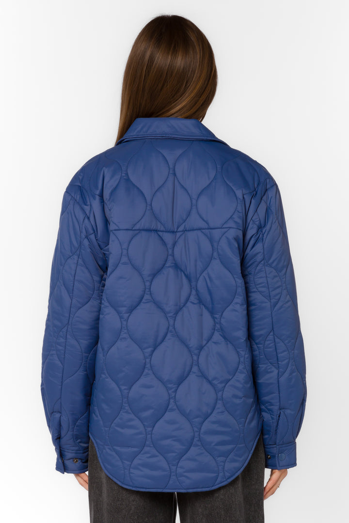 Bella Deep Cobalt Puffer Jacket - Jackets & Outerwear - Velvet Heart Clothing