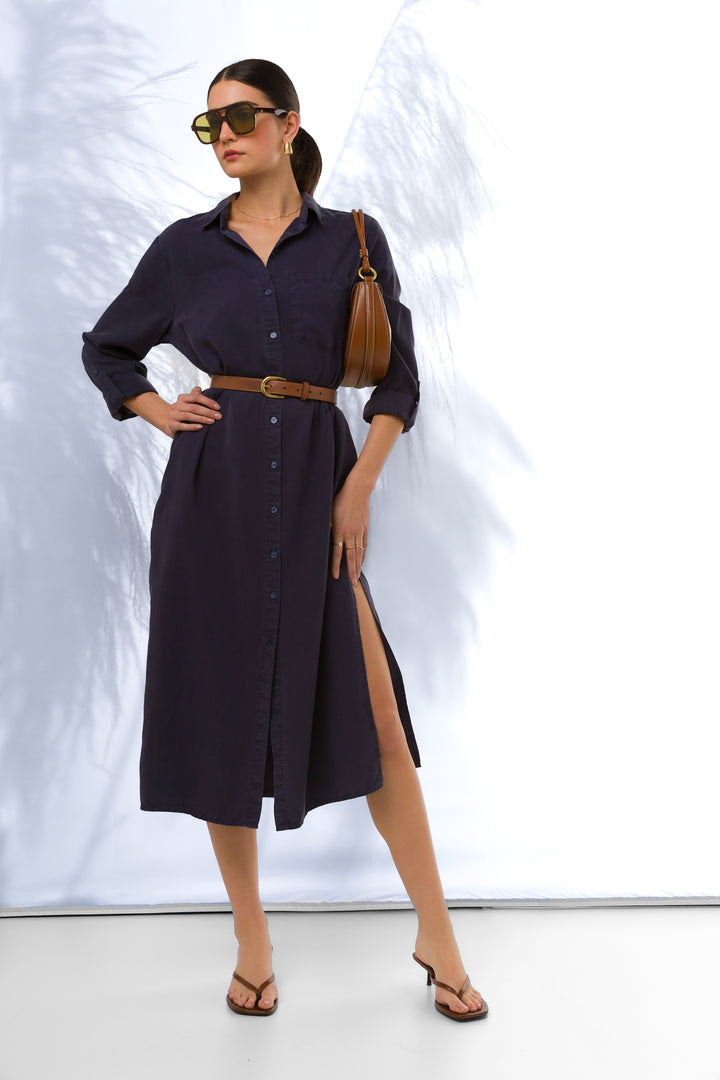 Belsey Navy Dress - Dresses - Velvet Heart Clothing