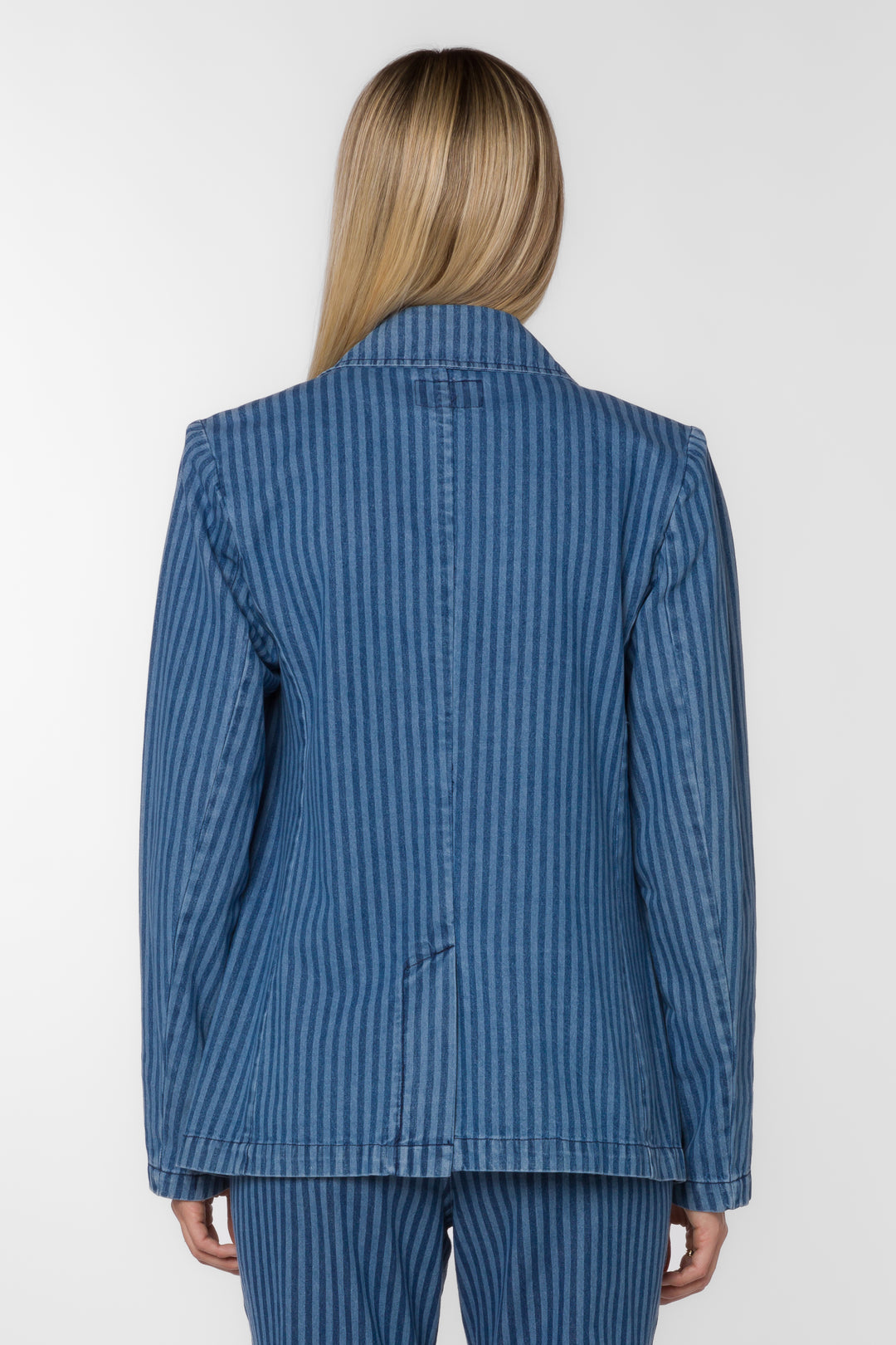 Beni Blue Stripe Blazer - Jackets & Outerwear - Velvet Heart Clothing