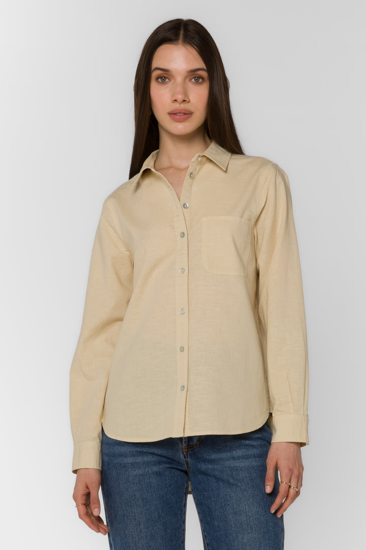 Bennett Beige Shirt - Tops - Velvet Heart Clothing