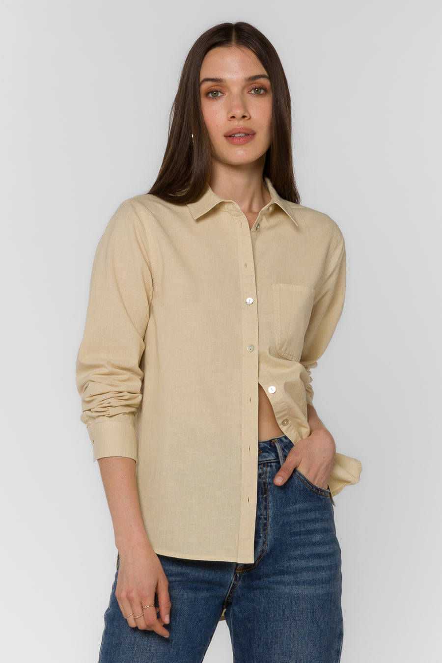 Velvet hearts appliqué shirt