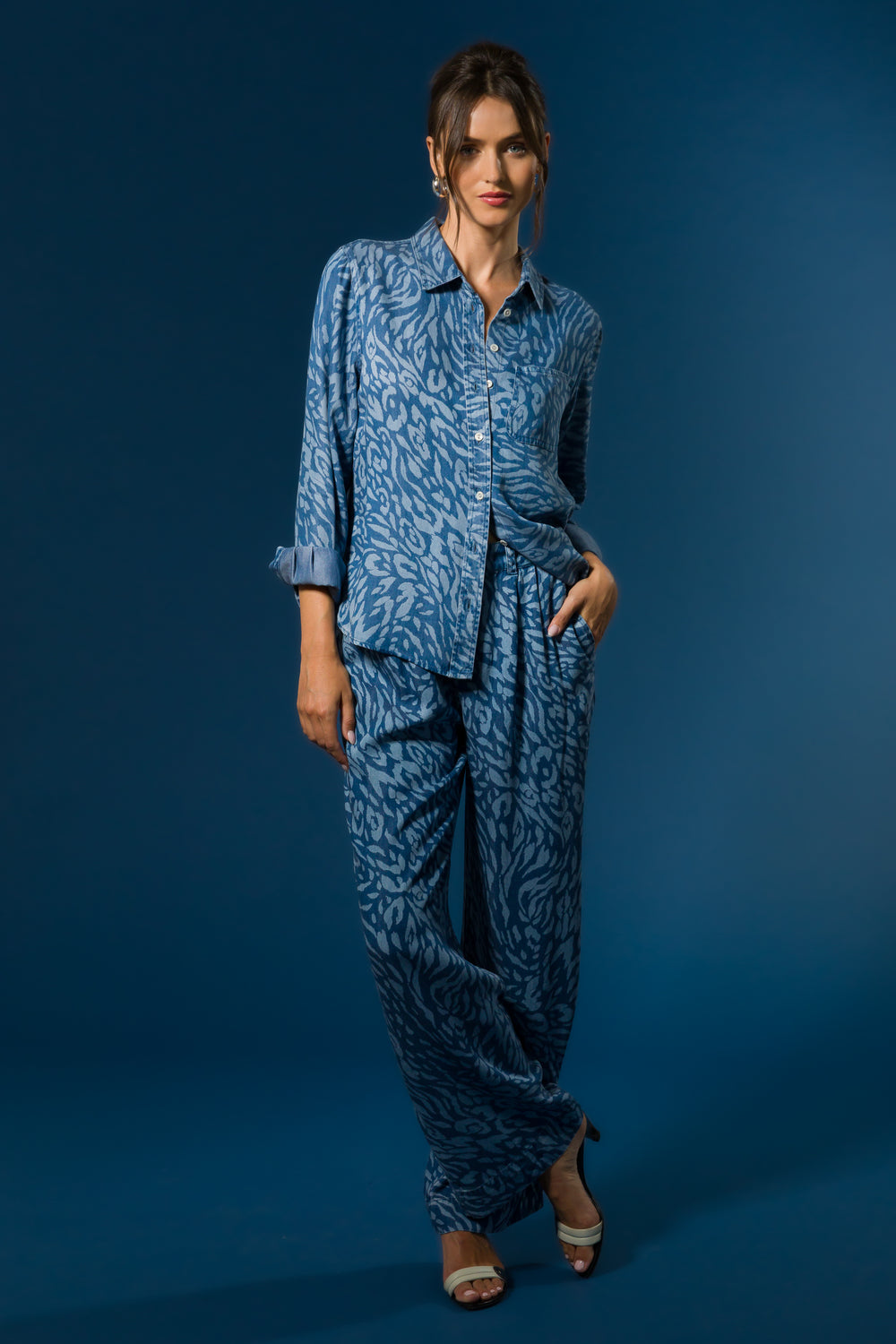 Chic Women's Trousers & Bottoms Tagged "color-blue" Velvet Heart Clothing Chic Women's Trousers & Bottoms Tagged "color-blue" Velvet Heart Clothing