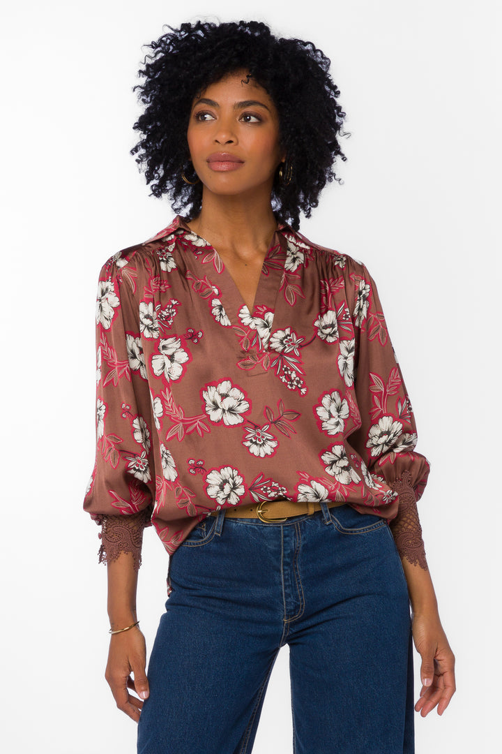 Beretta Mulch Garden Blouse - Tops - Velvet Heart Clothing