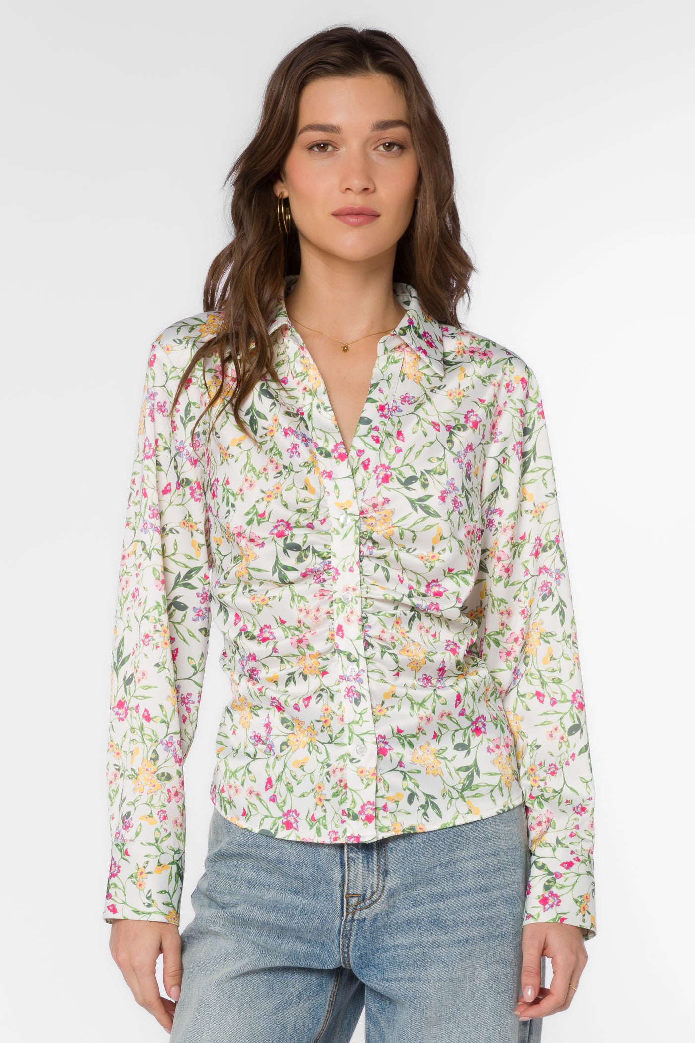 Bessie Spring Ivy Shirt - Tops - Velvet Heart Clothing