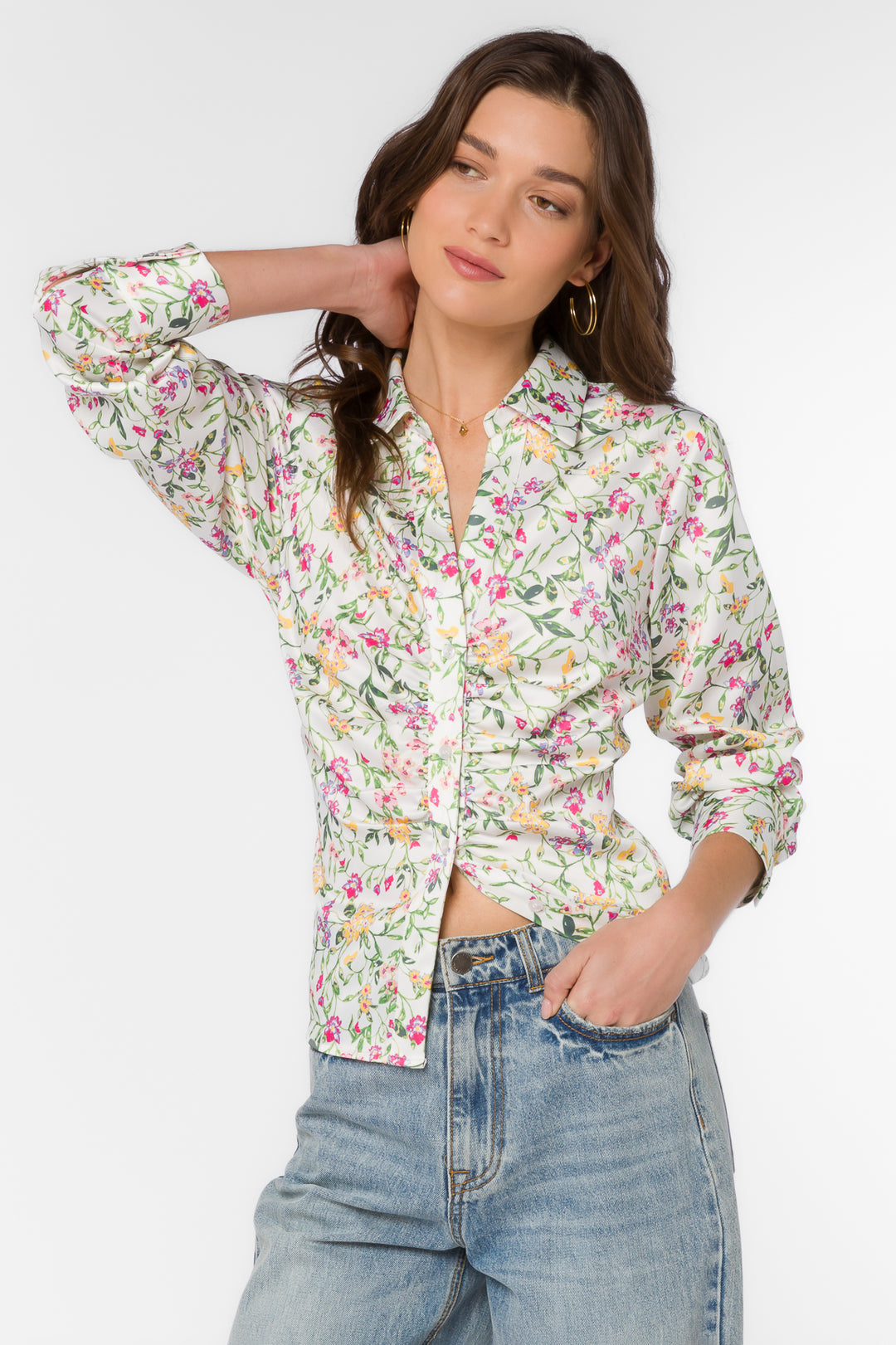 Bessie Spring Ivy Shirt - Tops - Velvet Heart Clothing