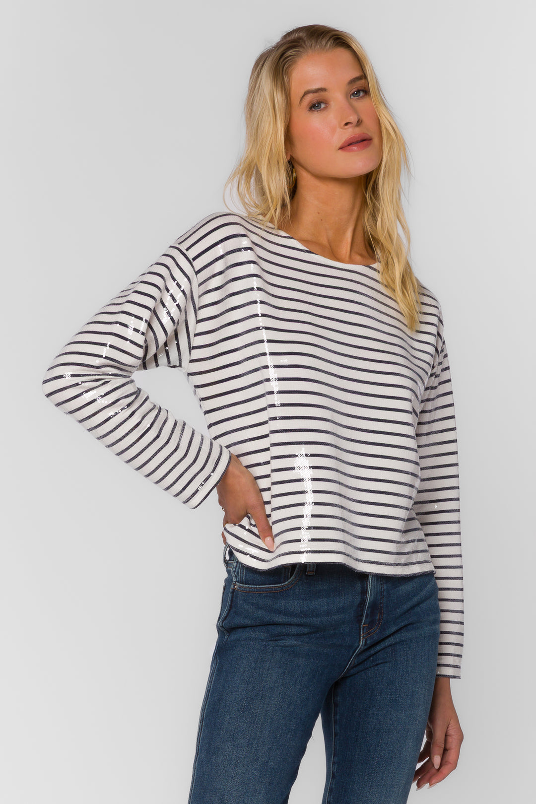 Biata Breton Stripe Top - Tops - Velvet Heart Clothing