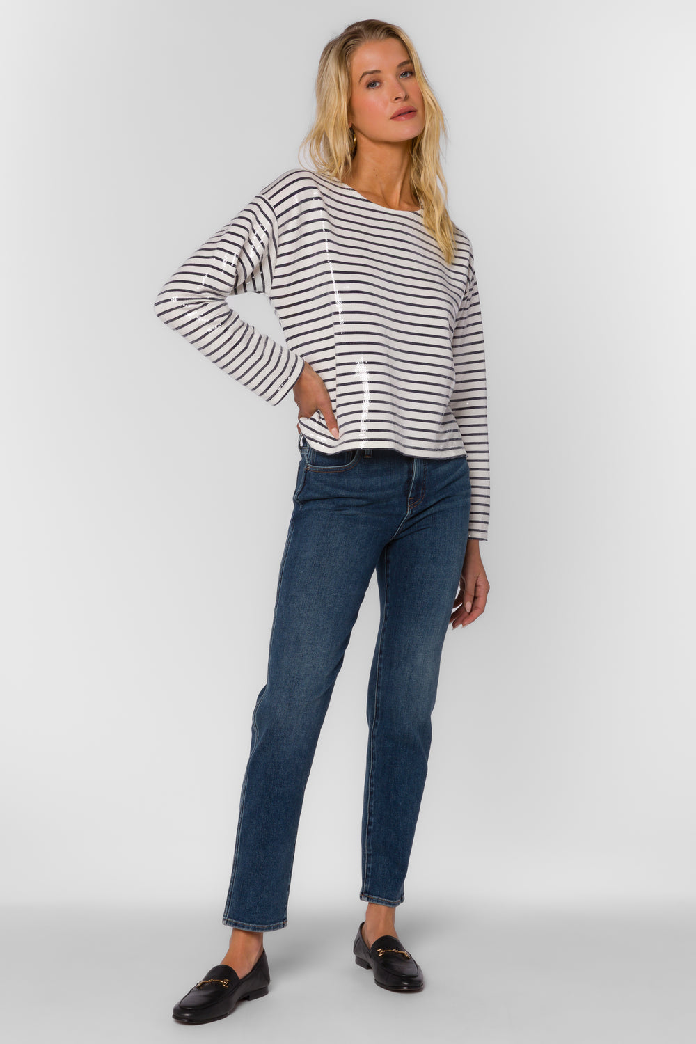 Biata Breton Stripe Top - Tops - Velvet Heart Clothing