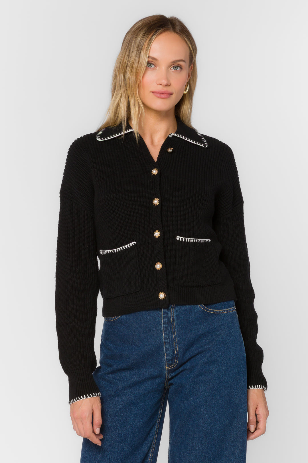 Brantley Black Cardigan - Sweaters - Velvet Heart Clothing